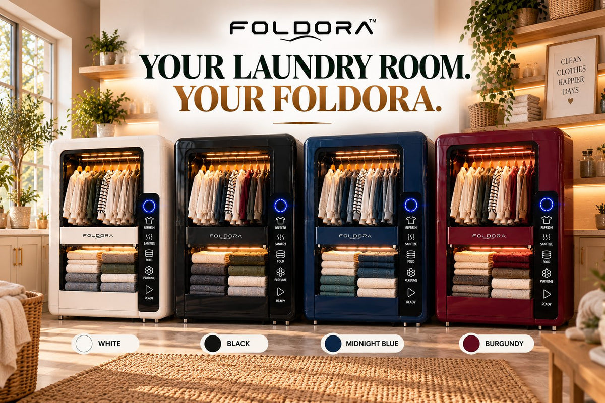 FOLDORA in White, Black, Midnight Blue and Burgundy