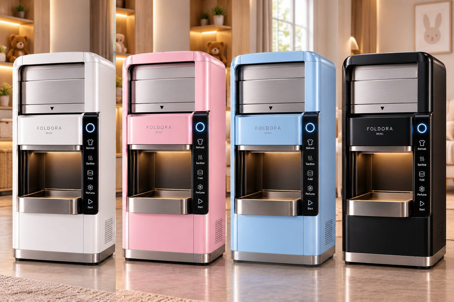 FOLDORA Mini in White, Pink, Blue and Black