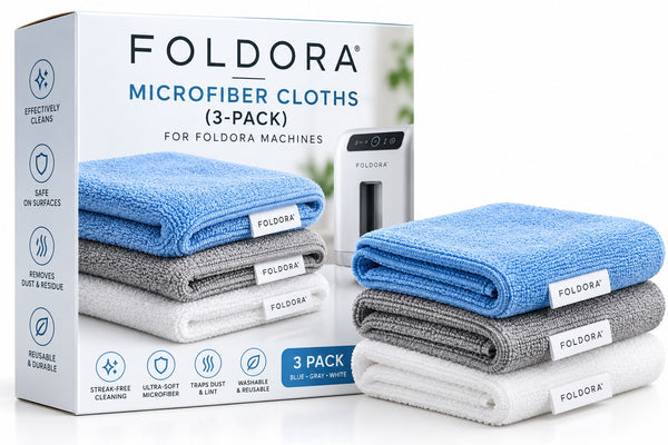 FOLDORA microfiber cleaning cloths, 3-pack
