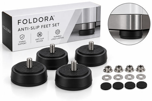 FOLDORA anti-slip replacement feet, set of 4, with fixing hardware